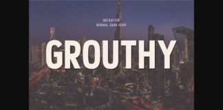 Grouthy Font Poster 1