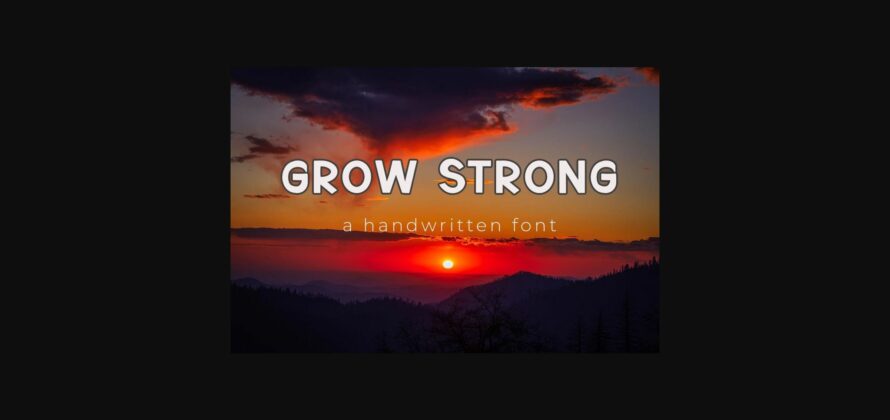 Grow Strong Font Poster 3