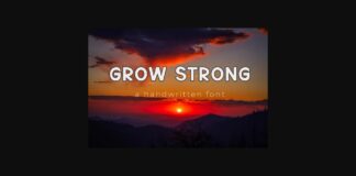 Grow Strong Font Poster 1