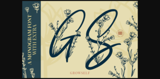 Growself Monogram Font Poster 1