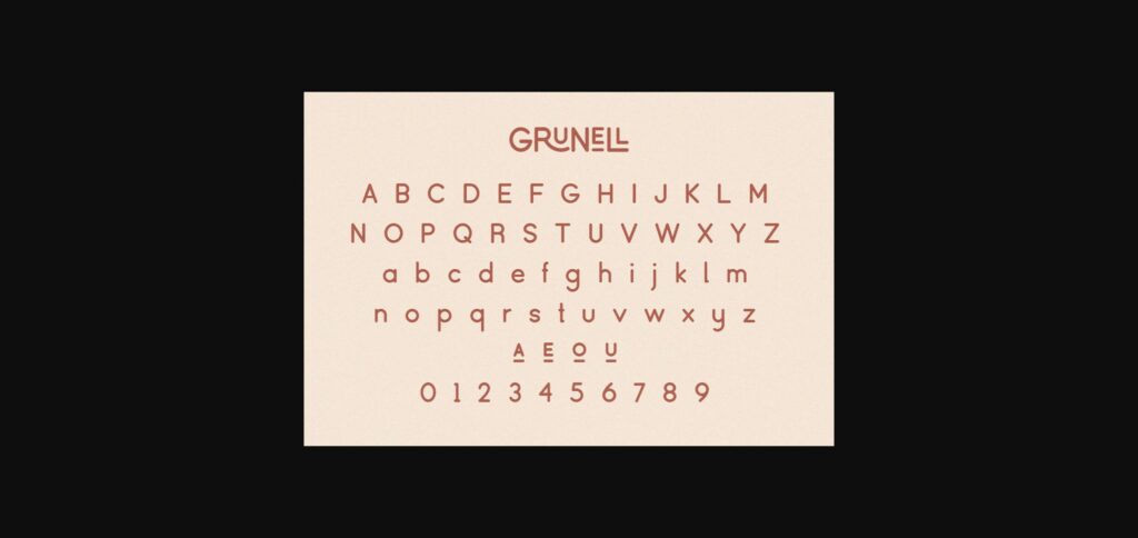 Grunell Font Poster 9