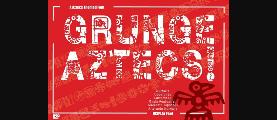 Grunge Aztecs Font Poster 3