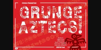 Grunge Aztecs Font Poster 1