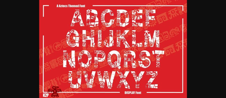 Grunge Aztecs Font Poster 4