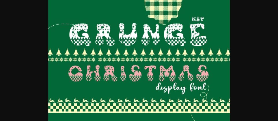 Grunge Christmas Font Poster 3