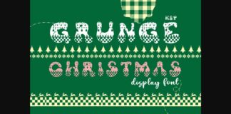 Grunge Christmas Font Poster 1