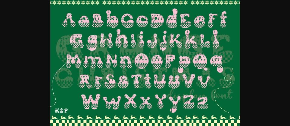 Grunge Christmas Font Poster 4