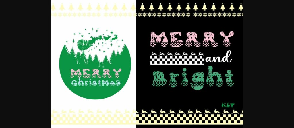 Grunge Christmas Font Poster 10