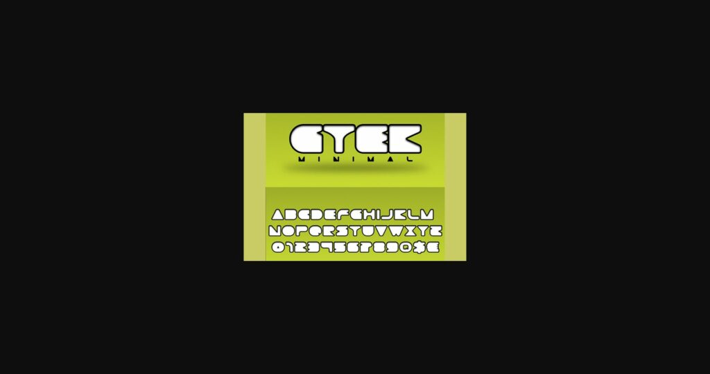 Gtek Minimal Font Poster 1