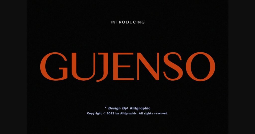 Gujenso Font Poster 3