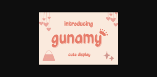 Gunamy Font Poster 1