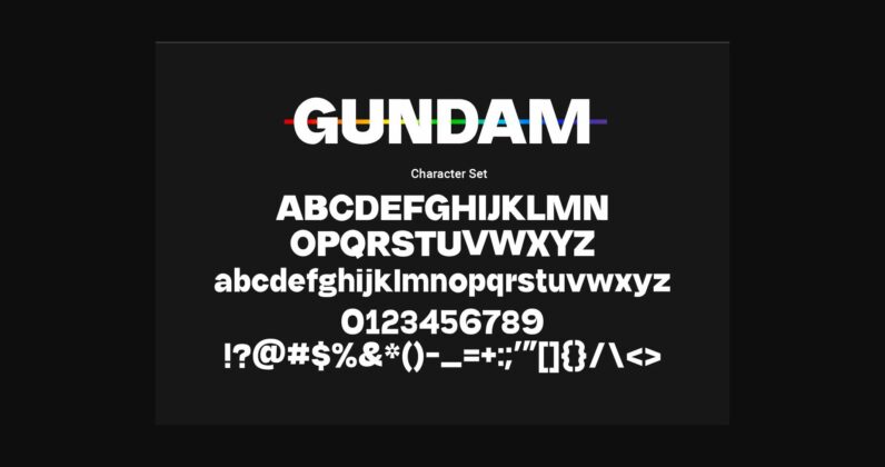 Gundam Font Poster 4