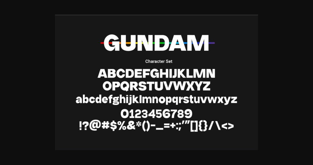 Gundam Font Poster 2