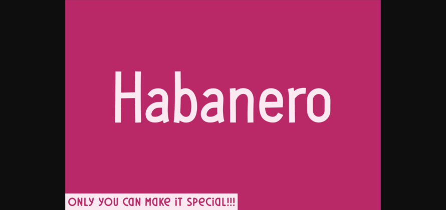 Habanero Font Poster 3