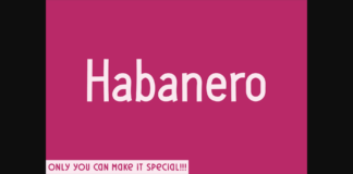 Habanero Font Poster 1