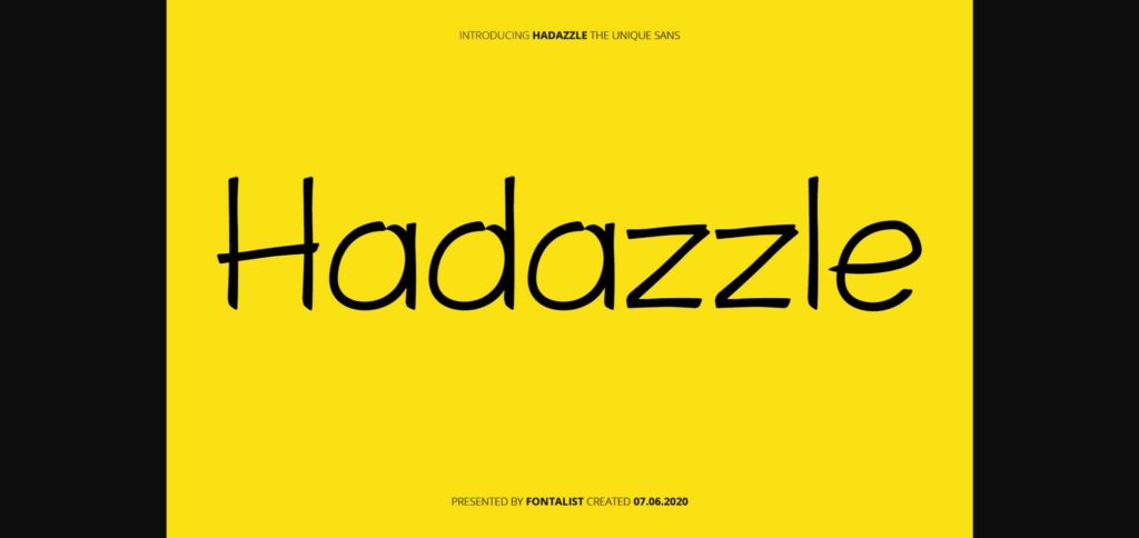 Hadazzle Font Poster 1