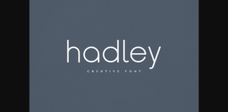 Hadley Font Poster 1