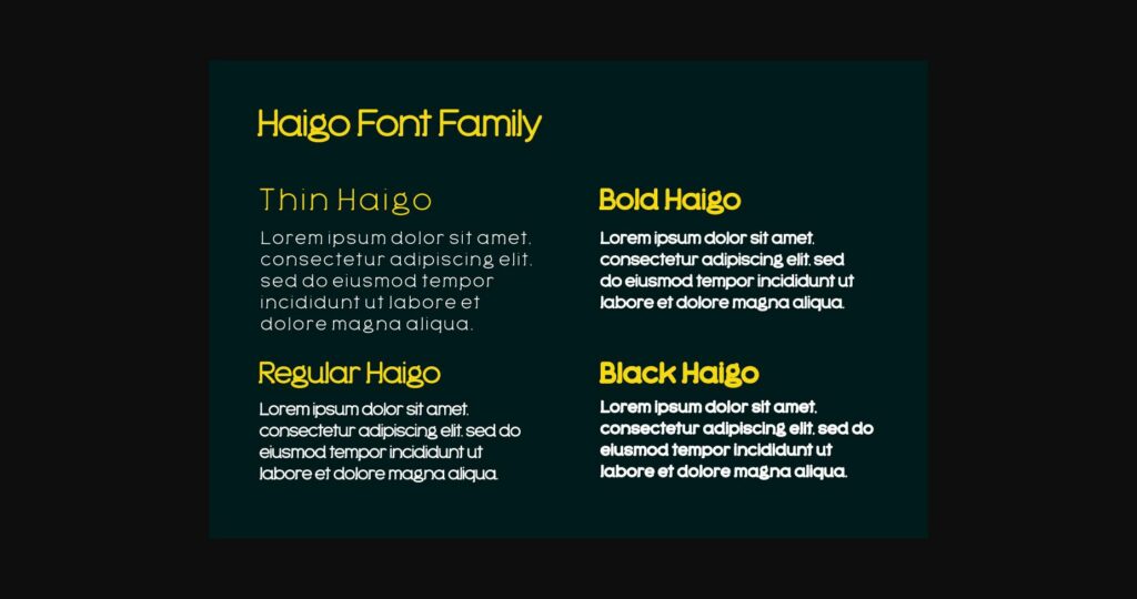 Haigo Font Poster 4