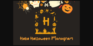 Haka Halloween Monogram Font Poster 1