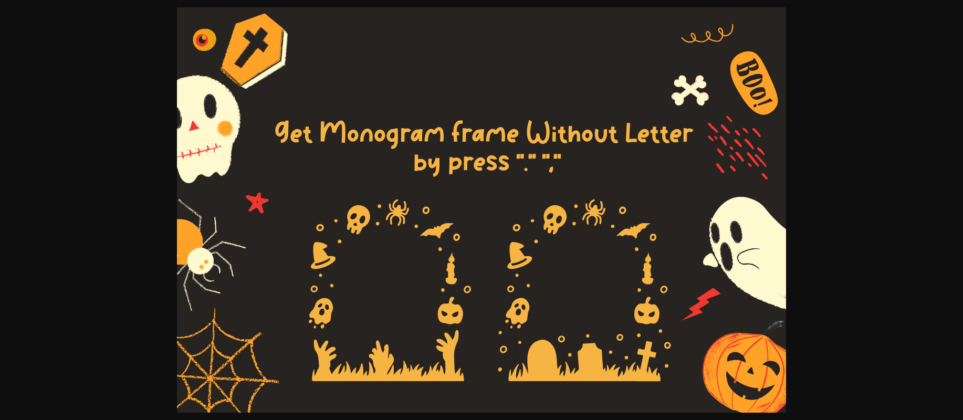 Haka Halloween Monogram Font Poster 6