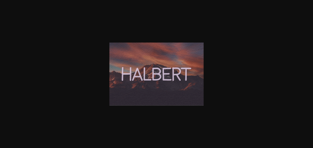 Halbert Font Poster 3