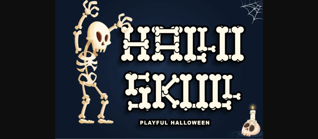 Hallo Skull Font Poster 3