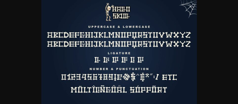 Hallo Skull Font Poster 8