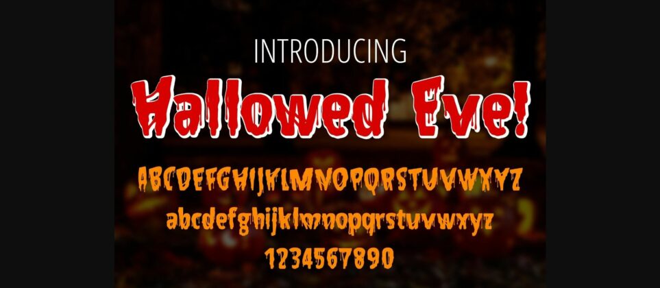 Hallowed Eve Font Font Poster 3