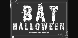 Halloween Bat Font Poster 1