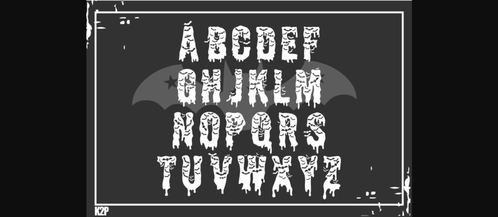 Halloween Bat Font Poster 5