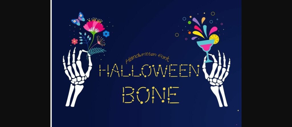 Halloween Bone Font Poster 3