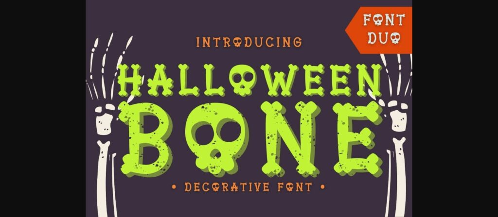 Halloween Bone Font Poster 1