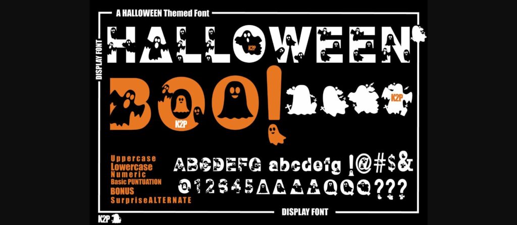 Halloween Boo Font Poster 3