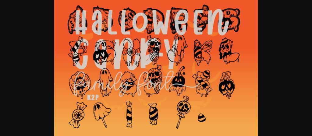 Halloween Candy Font Poster 3