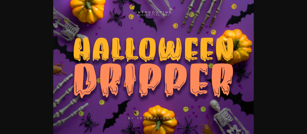 Halloween Dripper Font Poster 1