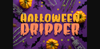 Halloween Dripper Font Poster 1