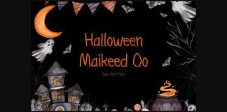 Halloween Maikeed Oo Font Poster 1