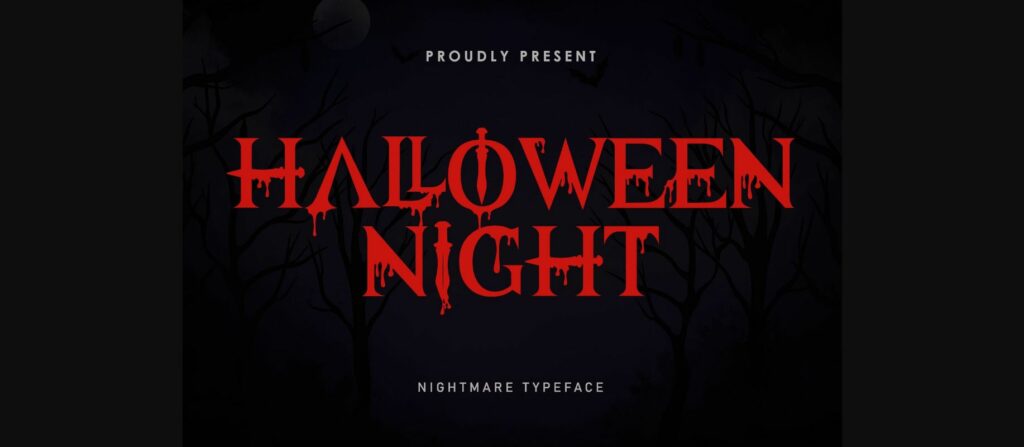 Halloween Night Font Poster 1