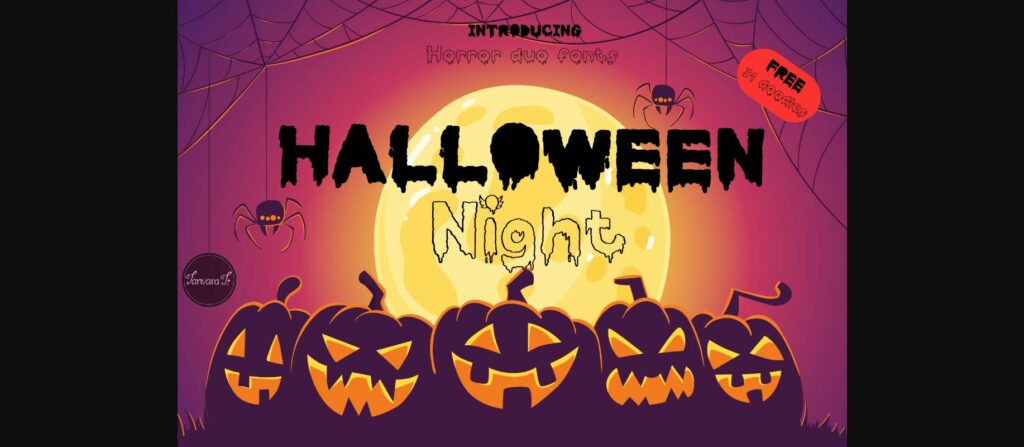 Halloween Night Font Poster 3