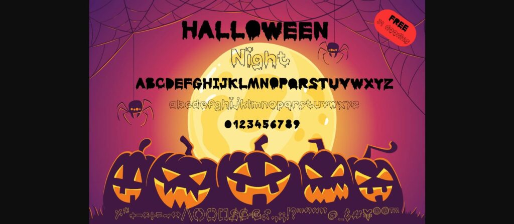 Halloween Night Font Poster 7