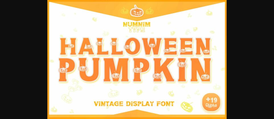 Halloween Pumpkin Font Poster 3