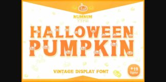 Halloween Pumpkin Font Poster 1