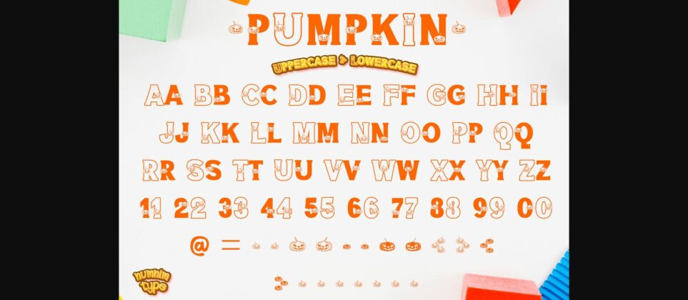 Halloween Pumpkin Font Poster 11