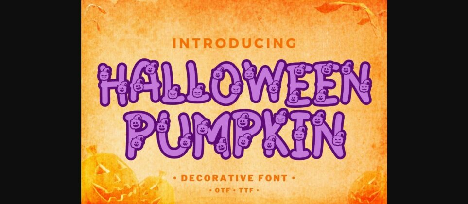 Halloween Pumpkin Font Poster 3