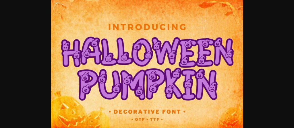 Halloween Pumpkin Font Poster 1