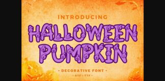 Halloween Pumpkin Font Poster 1