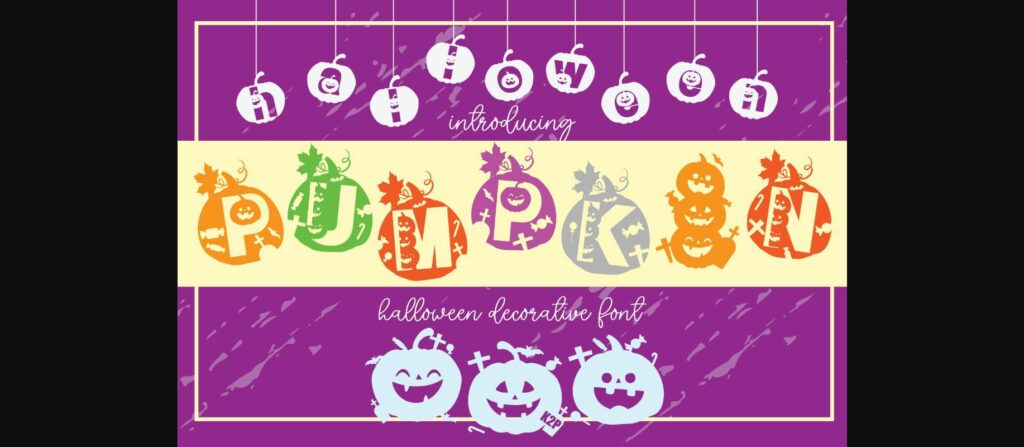 Halloween Pumpkin Font Poster 3