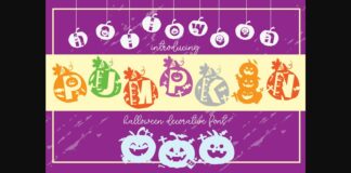 Halloween Pumpkin Font Poster 1