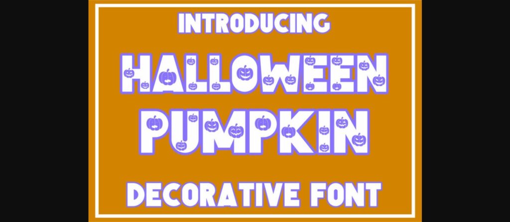 Halloween Pumpkin Font Poster 1