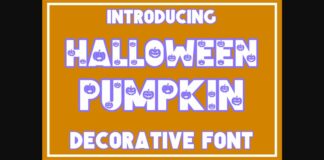 Halloween Pumpkin Font Poster 1